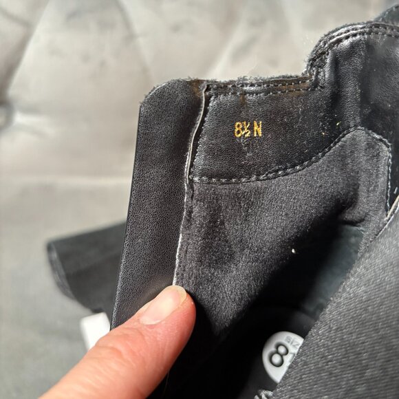 Vaneli Black Suede Leather Chelsea Wedge Boot Size 8 1/2 NEW - Picture 3 of 9